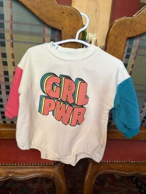 Mini Olie Girl Power Colorblock Sweatshirt Bodysuit